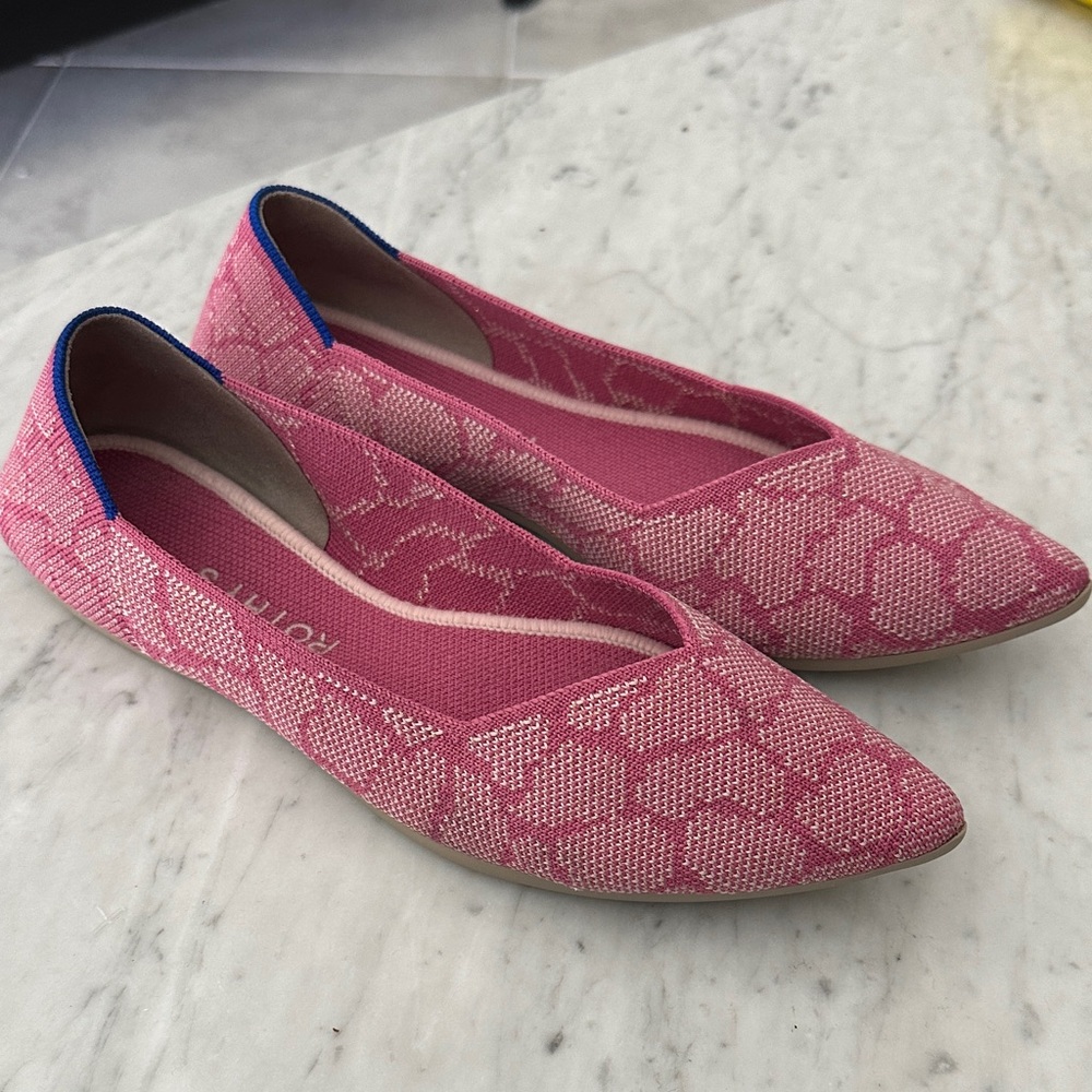 Rothy's The Point Unicorn Pink Rose Quarts Flats